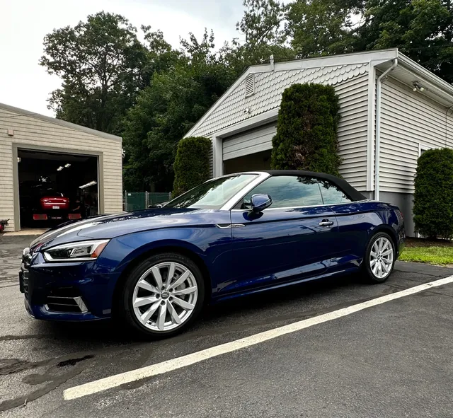 Blue Audi A5 Cabriolet after full exterior detail