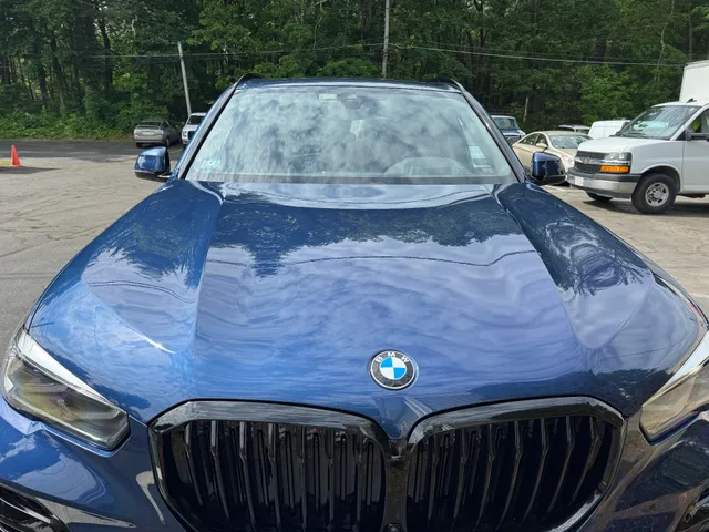 BMW X5 glossy hood detail showing mirror-like paint correction
