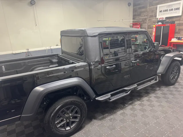 Black Jeep Gladiator detailed at We Care Car Care studio